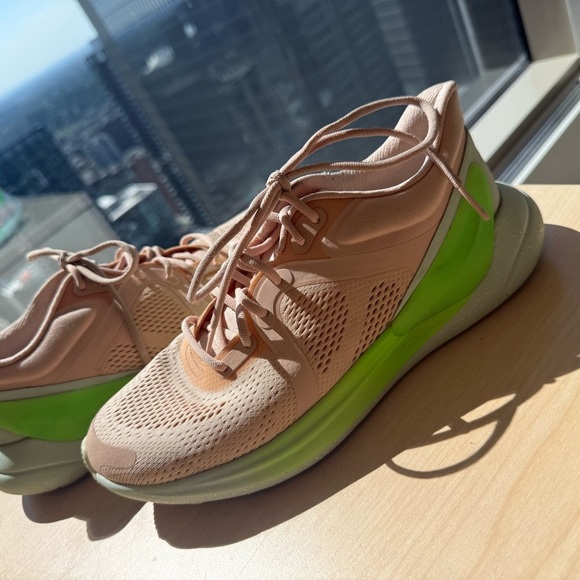 Lululemon Athletica 8.5 EUC “Blissfeel” pink and Neon Green Athletic Shoes - Picture 9 of 15